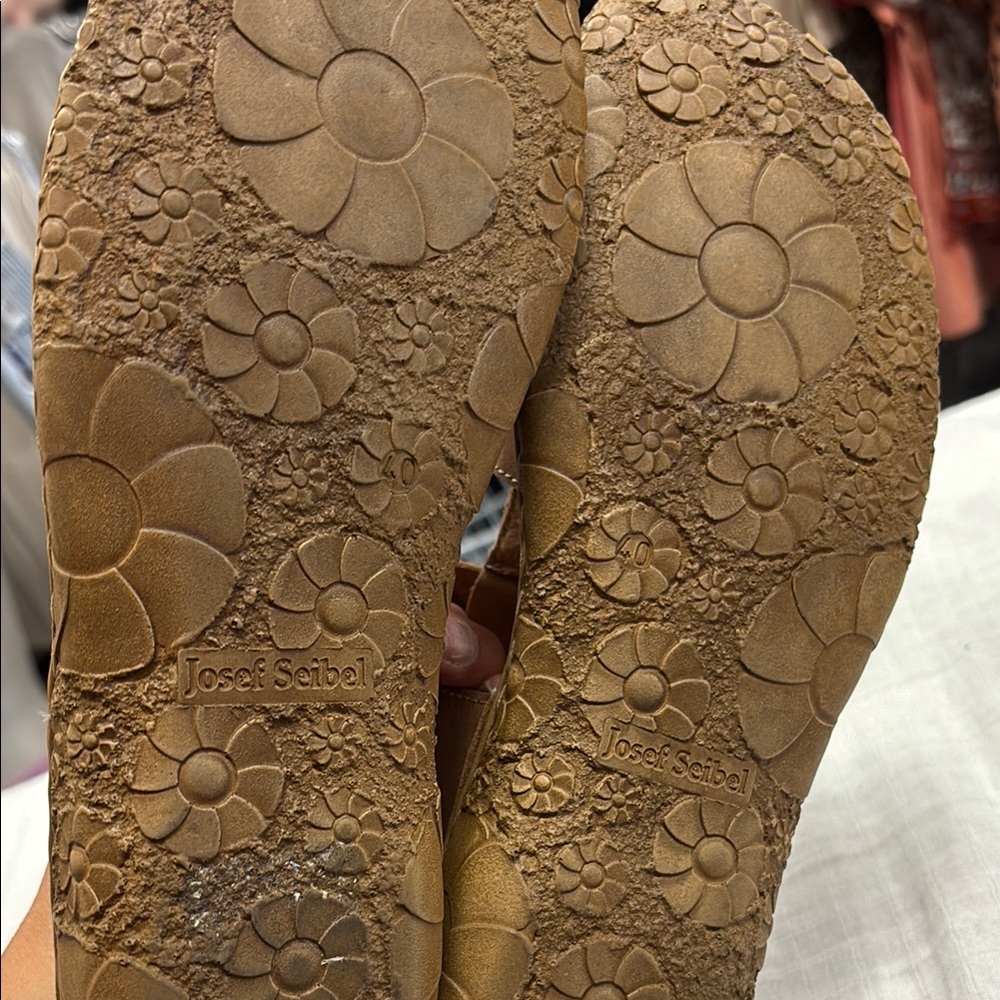 Josef Seibel Rosalie Tan Leather Sandals Casual Comfort - Picture 5 of 7